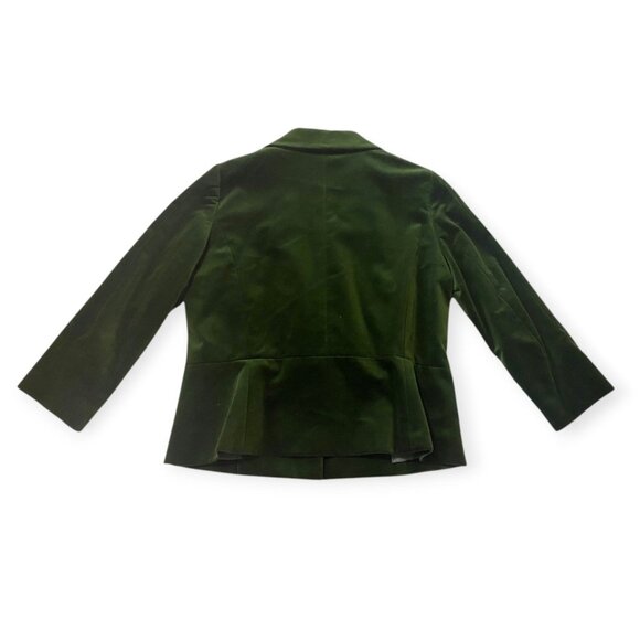Chloe Velvet Cropped Blazer Green Cotton FR42 Made in France - Picture 5 of 15